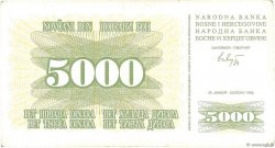 5000 Dinara BOSNIA HERZEGOVINA  1993 P.016b