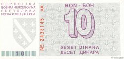 10 Dinara BOSNIA HERZEGOVINA  1992 P.021a UNC