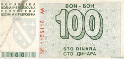 100 Dinara BOSNIE HERZÉGOVINE  1992 P.024a TB