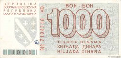 1000 Dinara BOSNIE HERZÉGOVINE  1992 P.026a TTB+