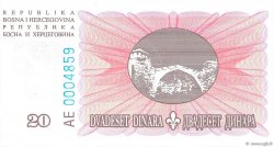 20 Dinara BOSNIA HERZEGOVINA  1994 P.042a UNC