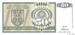 50 Dinara BOSNIEN-HERZEGOWINA  1992 P.134a ST