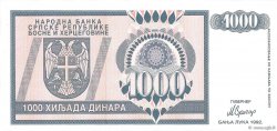 1000 Dinara BOSNIA-HERZEGOVINA  1992 P.137a SC+