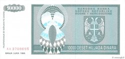 10000 Dinara BOSNIA HERZEGOVINA  1992 P.139a UNC