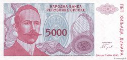 5000 Dinara BOSNIA-HERZEGOVINA  1993 P.152a FDC