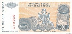 5000000 Dinara BOSNIE HERZÉGOVINE  1993 P.156a NEUF