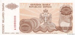 50 Milliards Dinara BOSNIA E ERZEGOVINA  1993 P.160a q.FDC