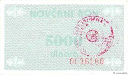 5000 Dinara BOSNIE HERZÉGOVINE  1992 P.051a SPL