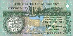 1 Pound GUERNSEY  1991 P.52a BB