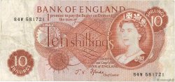 10 Shillings ENGLAND  1966 P.373c F