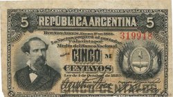 5 Centavos ARGENTINE  1884 P.005 TB