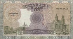 20 Gulden NETHERLANDS  1941 P.054 XF