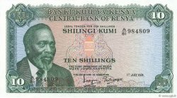 10 Shillings KENYA  1974 P.07e NEUF
