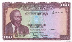 100 Shillings  KENYA  1972 P.10c pr.NEUF