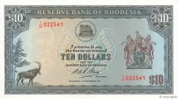 10 Dollars RODESIA  1975 P.33i SC+