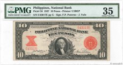 10 Pesos FILIPINAS  1937 P.058 MBC