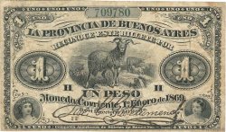 1 Peso ARGENTINA  1869 PS.0481b RC+