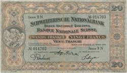 20 Francs SUISSE  1927 P.33d fS
