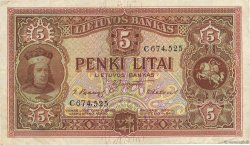 5 Litai LITUANIE  1929 P.26a TB