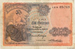 1 Escudo PORTUGAL  1917 P.113a TB+