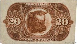 20 Centavos ARGENTINIEN  1884 P.007a fS