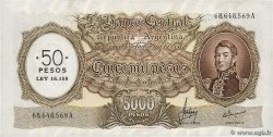 50 Pesos sur 5000 Pesos ARGENTINIEN  1971 P.285 SS