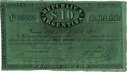 10 Pesos ARGENTINA  1861 PS.0220 BC+