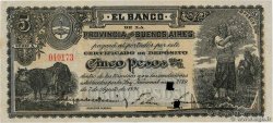 5 Pesos ARGENTINA  1891 PS.0575b UNC-