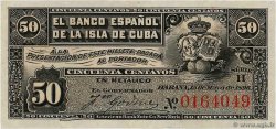 50 Centavos CUBA  1896 P.046a FDC