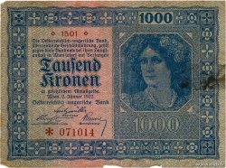 1000 Kronen AUSTRIA  1922 P.078 G