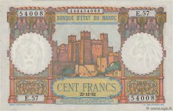 100 Francs MARUECOS  1952 P.45