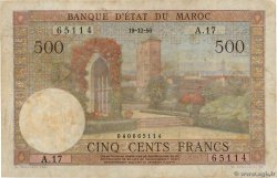 500 Francs MARUECOS  1956 P.46