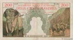 200 Piastres - 200 Riels INDOCINA FRANCESE  1953 P.098