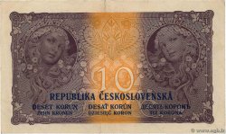10 Korun CZECHOSLOVAKIA  1919 P.008a F+