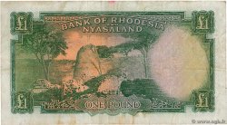 1 Pound RHODESIA E NYASALAND (Federazione della)  1961 P.21b MB