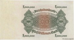5 Millionen Mark ALLEMAGNE  1923 P.090 pr.SPL