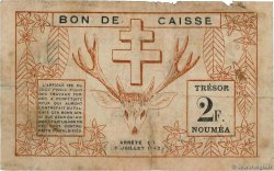 2 Francs NEW CALEDONIA  1942 P.53 VG