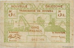 5 Francs NEW CALEDONIA  1943 P.58 F-