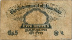 5 Rupees MAURITIUS  1937 P.22 VG