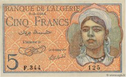 5 Francs ALGERIEN  1944 P.094a VZ+