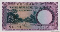 5 Shillings NIGERIA  1958 P.02a SPL