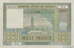 1000 Francs MAROKKO  1951 P.47 SS