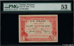 1 Franc TUNISIA  1920 P.49 XF