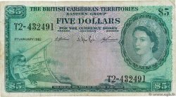 5 Dollars CARAÏBES  1962 P.09c pr.TB