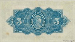 5 Francs MARTINIQUE  1944 P.16b MBC