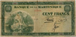 100 Francs MARTINIQUE  1943 P.19a G