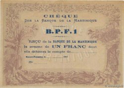 1 Franc Non émis MARTINIQUE  1870 P.05A