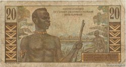 20 Francs Émile Gentil AFRIQUE ÉQUATORIALE FRANÇAISE  1957 P.30 q.MB