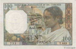 100 Francs MADAGASCAR  1950 P.046a MBC+