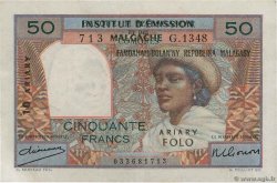 50 Francs - 10 Ariary MADAGASCAR  1961 P.051a